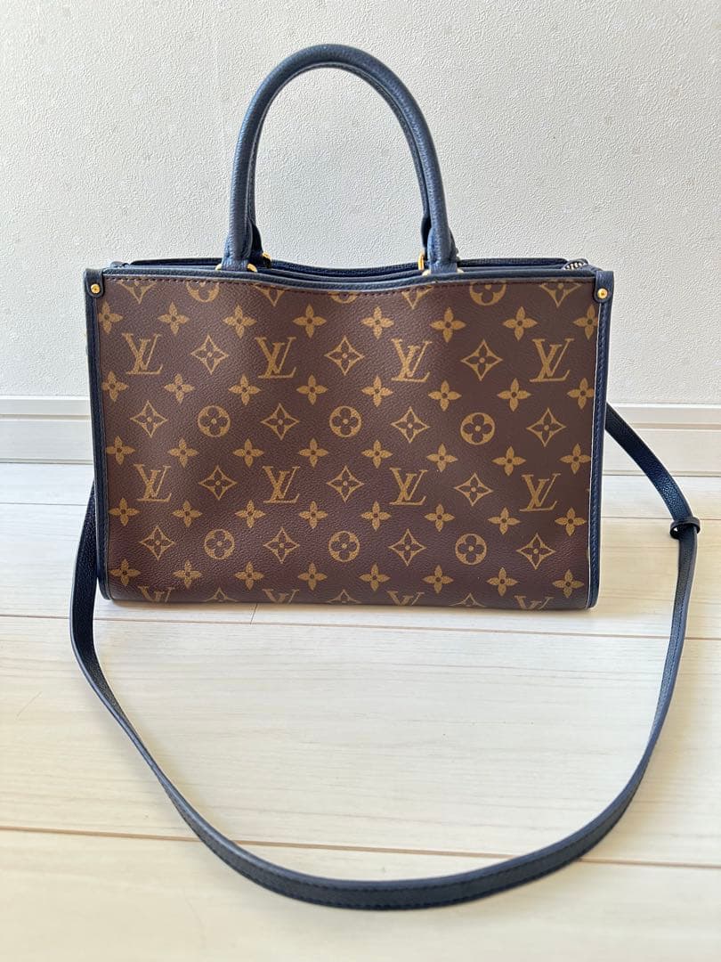 ルイ・ヴィトンポパンクールPM 2WAYハンドバッグモノグラムキャンバスマリーヌ