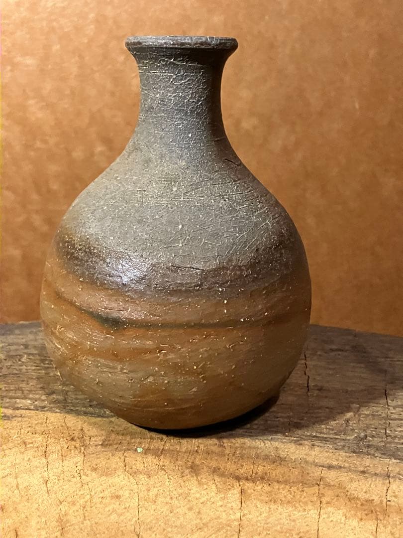 花入　徳利　登窯　焼き締め　備前　作家一点もの