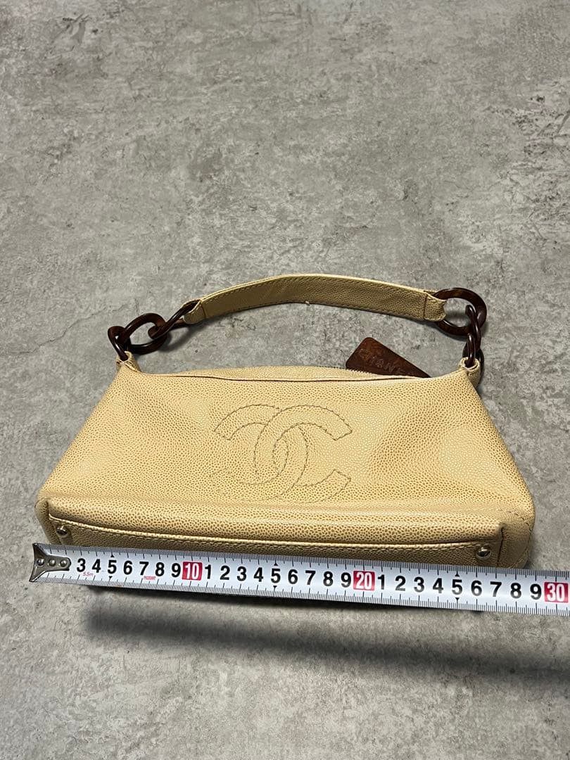 CHANEL ハンドバッグ シャネル ココマーク キャビアスキン プラチェーン