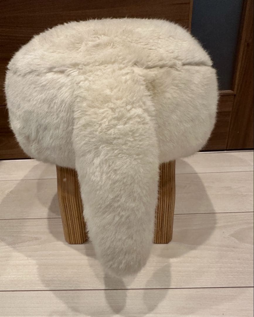 匠工芸　アニマルスツール　S フォックスホワイト