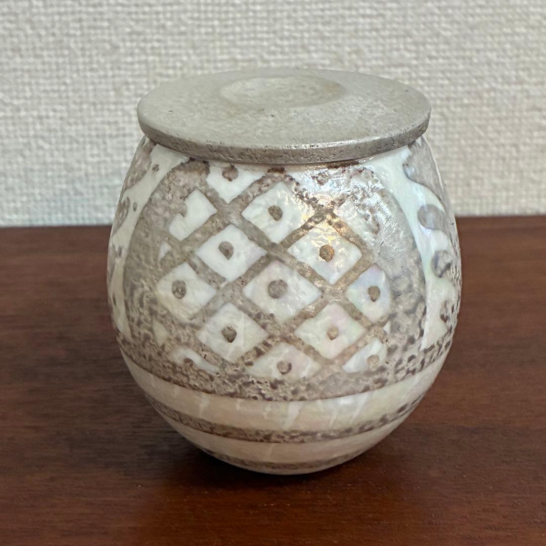 【値下げ】高橋朋子　薄器　蓋もの　茶道具　作家直筆共箱＆包布付き　未使用美品