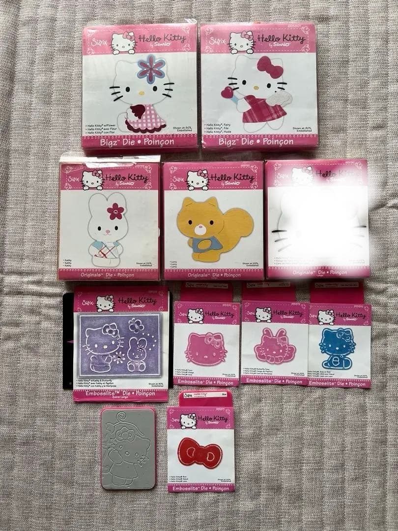 レア⭐︎Sizzix キティ⭐︎ダイカット　エンボス　10点セット