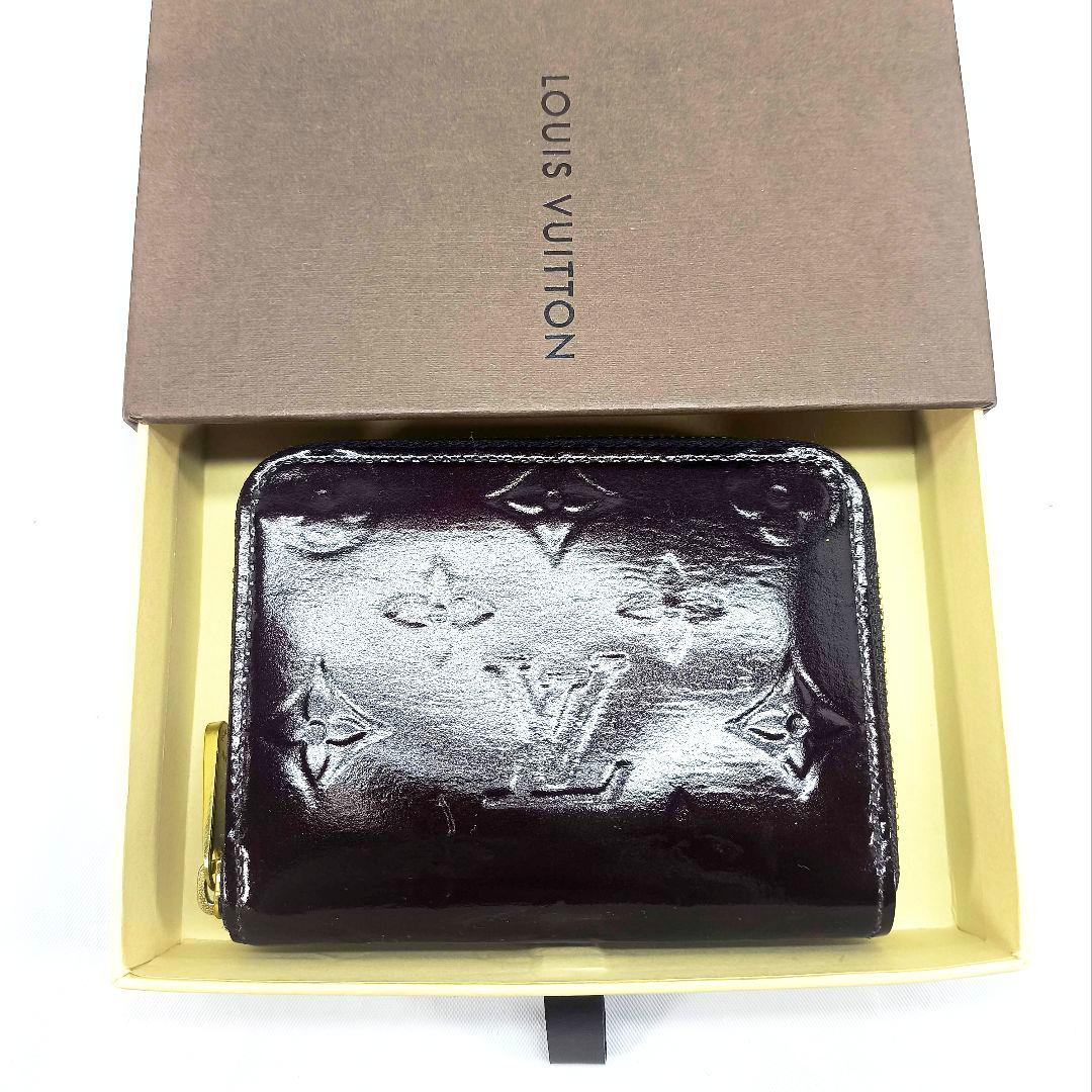 美品 ルイヴィトン ヴェルニ ジッピーパース ボルドー M93607