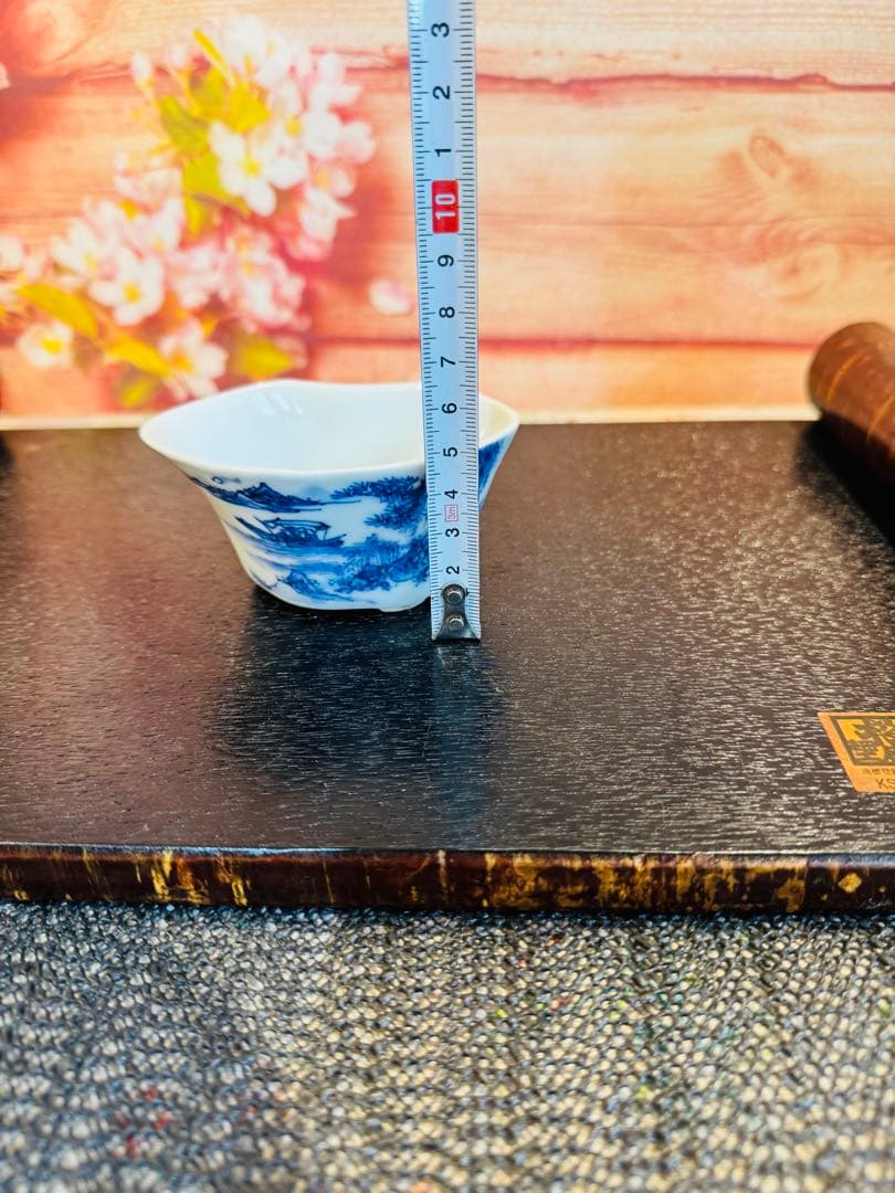 平安春峰 山水 赤壁賦 名工 茶碗 急須 茶道具 骨董品 染付