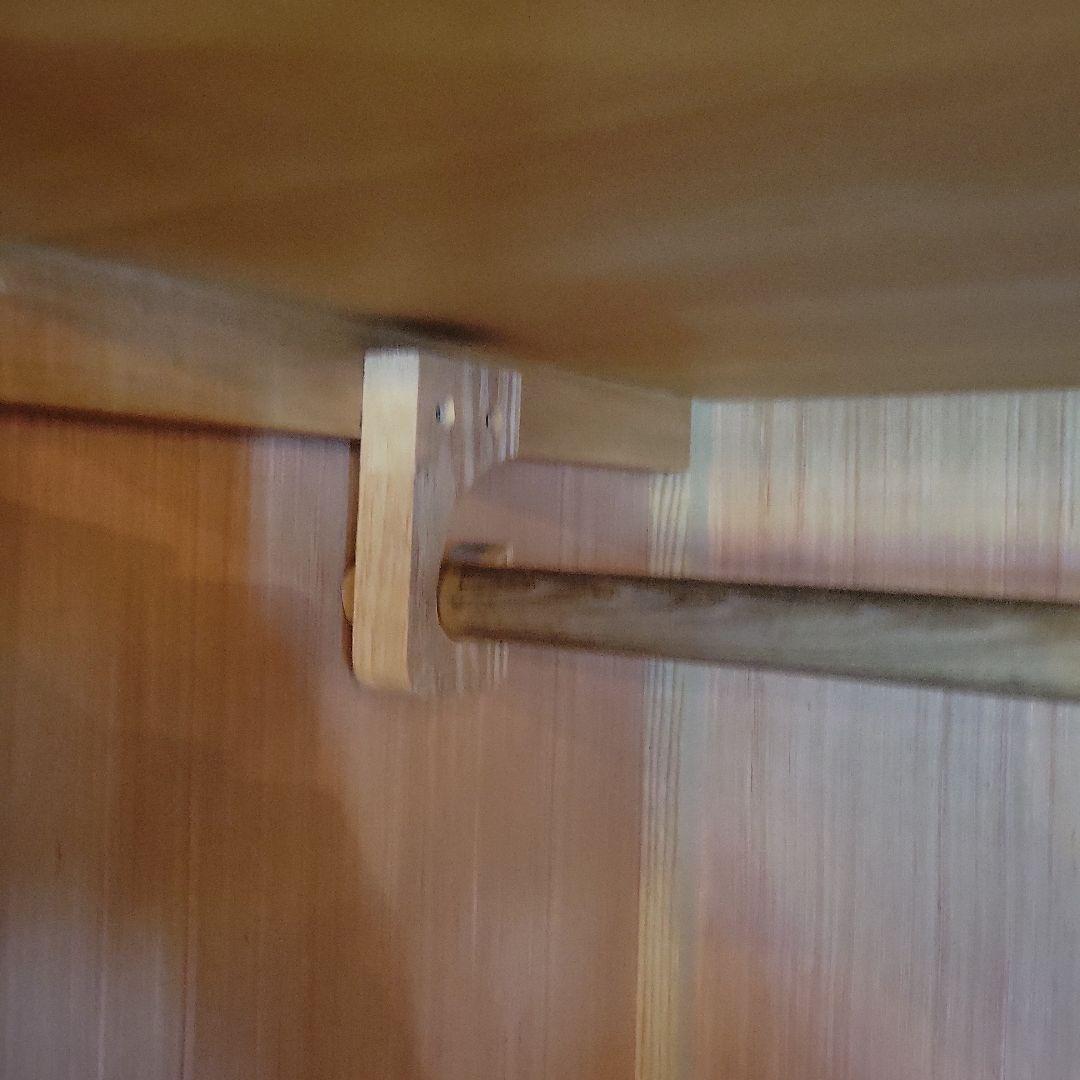 引き取り限定大型家具　アンティーク風木製ワードローブナチュラルウッド