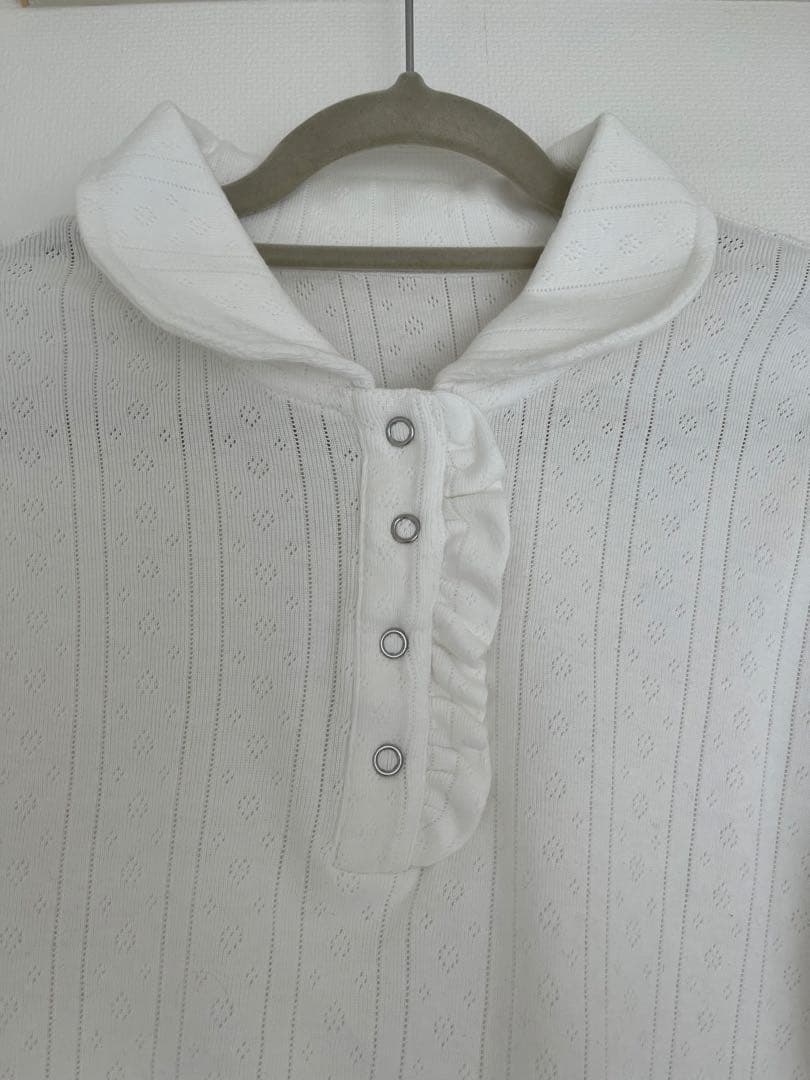 Fano Studios フリル ニット ポロシャツ