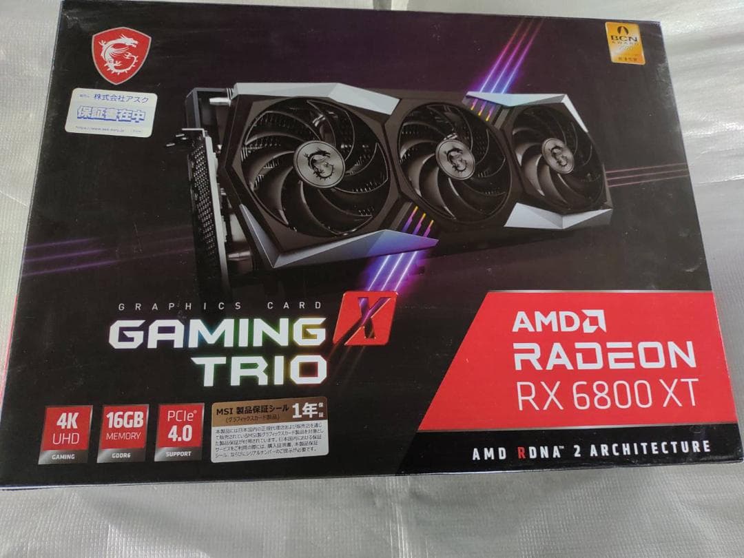 AMD RADEON RX6800XT MSI　動作品　中古