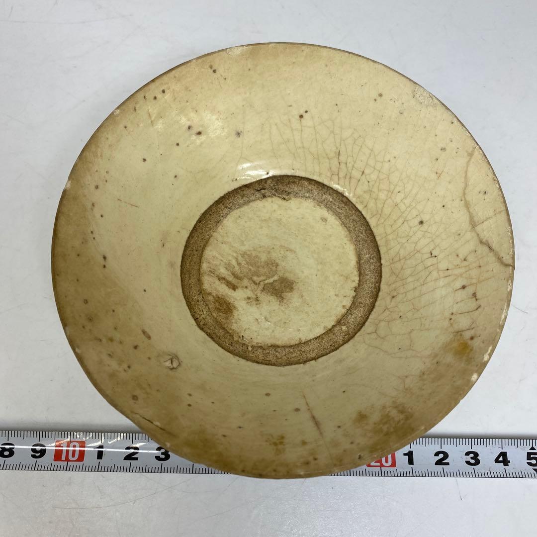 古代　中国磁州窯　茶碗　幅約13.3㎝ 東さ7-0330☆2F