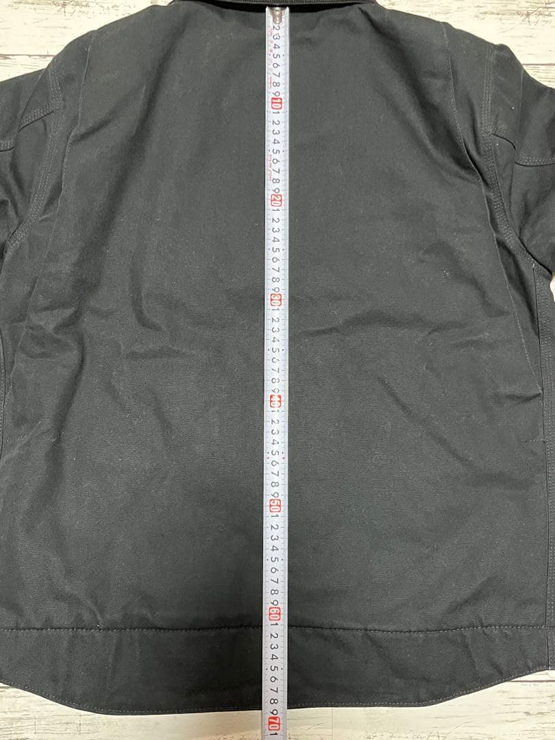 早い者勝ち ブラック デトロイトジャケット ダック地 M カーハート