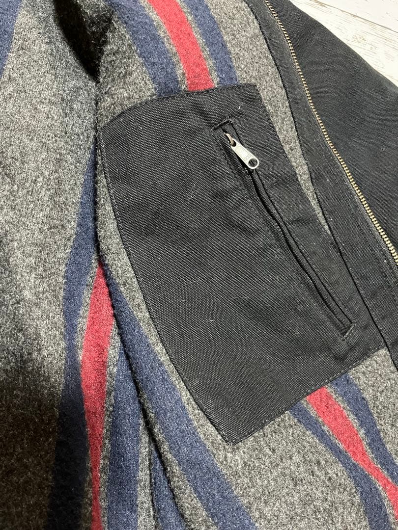 早い者勝ち ブラック デトロイトジャケット ダック地 M カーハート