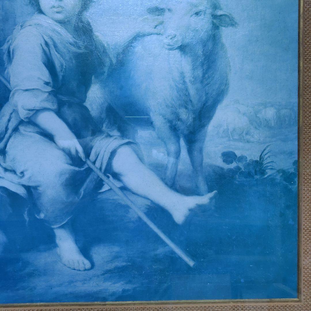 宗教画 複製画 額装 ムリーリョ 善き羊飼い