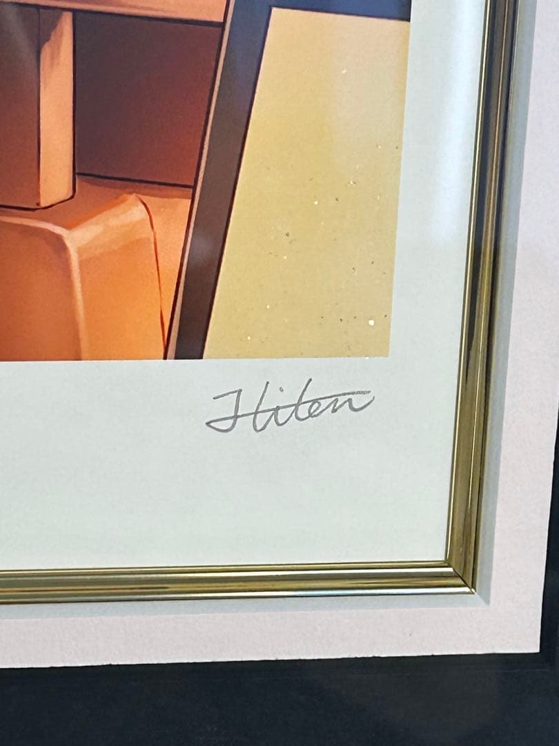 Hiten 版画 アールビバン アールジュネス ミクスドメディア 桜色舟遊