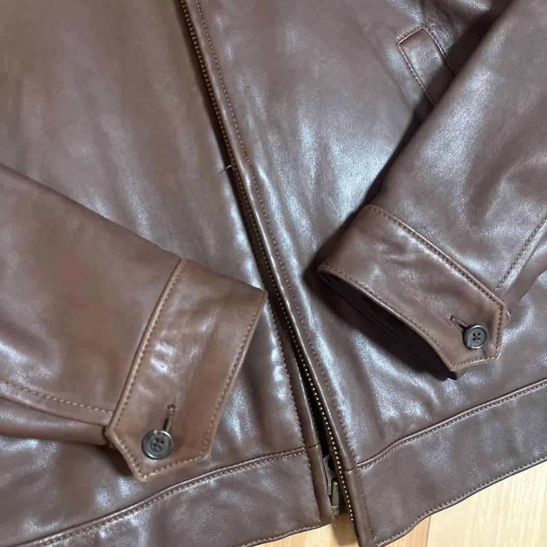 た*け様 名作【Ralph Lauren】LAMBSKIN LEATHER JA