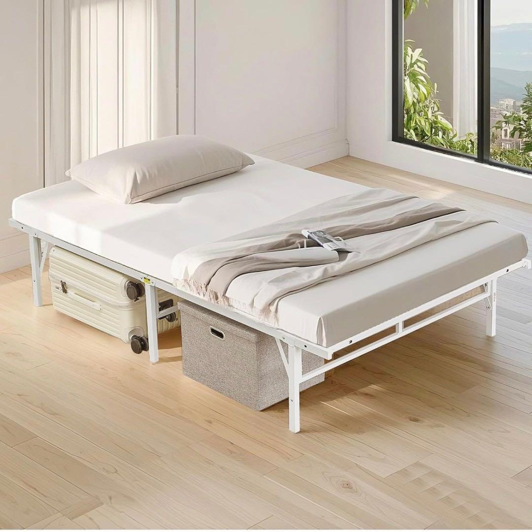 オムライス様ベッドフレーム シングル スチール ベッド 耐荷重300kg