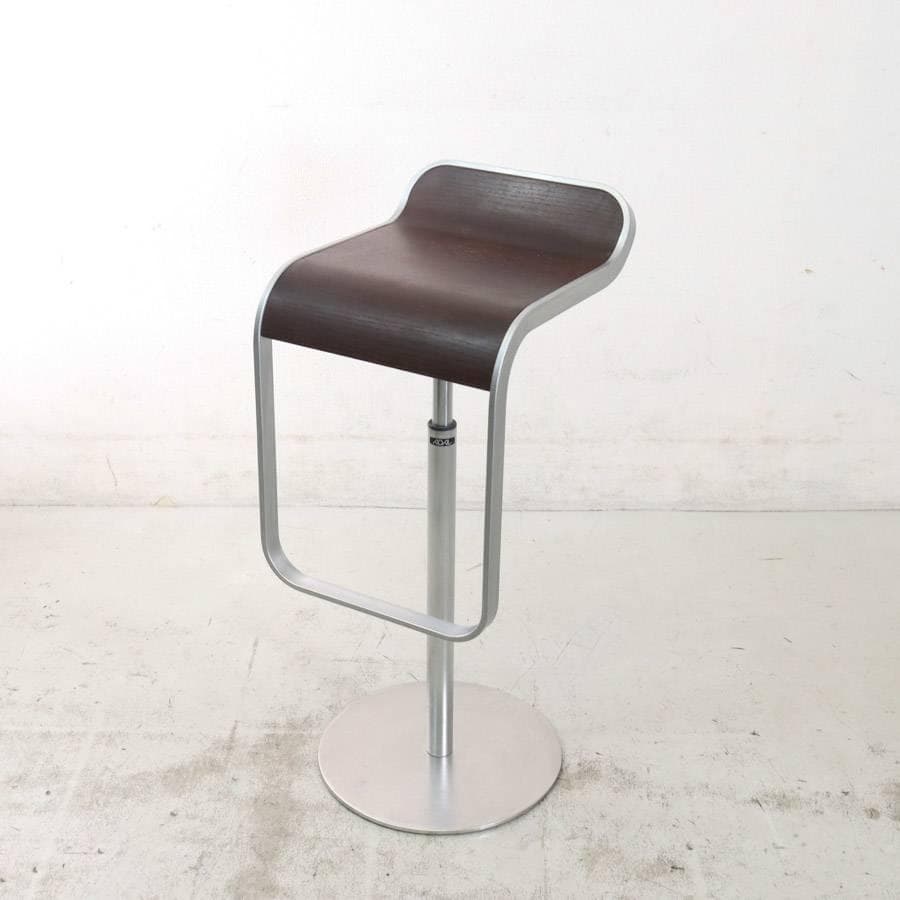 はなこ様6の2ラパルマ レム ハイスツール 板座 オーク突板 ブラウン昇降回転a