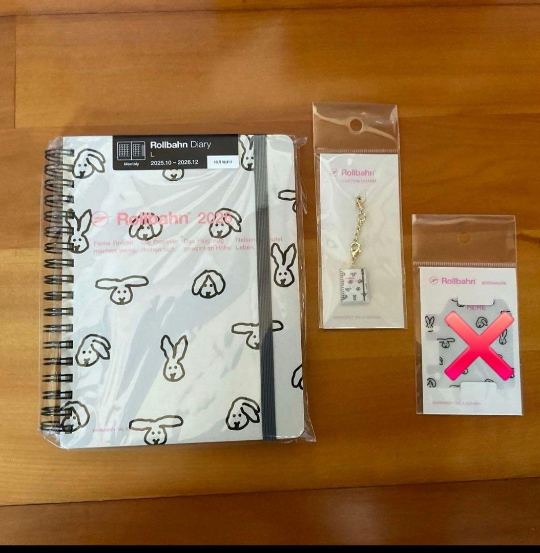ロルバーンダイアリー2026 WARMGREYTAIL ホワイト bunny L