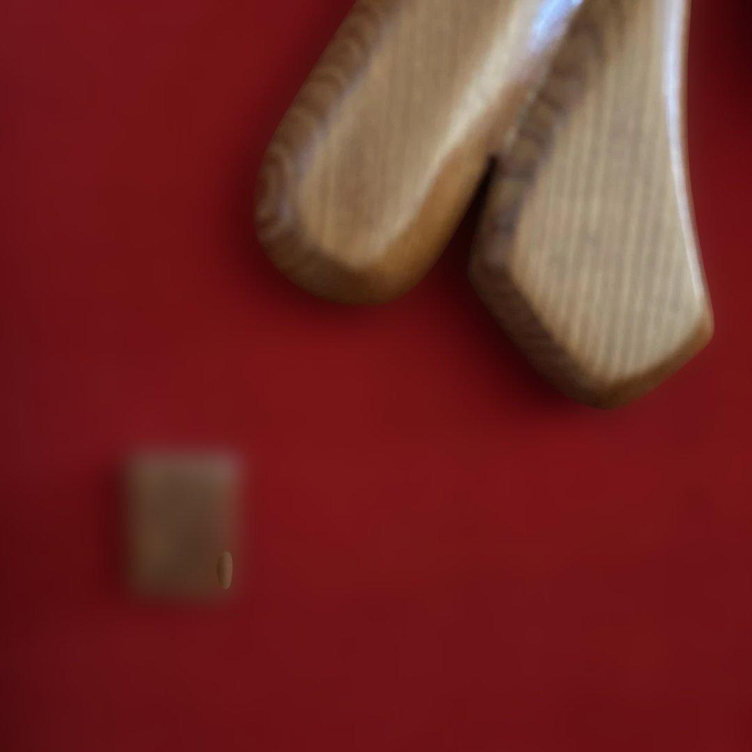 木製漢字「福」アート作品