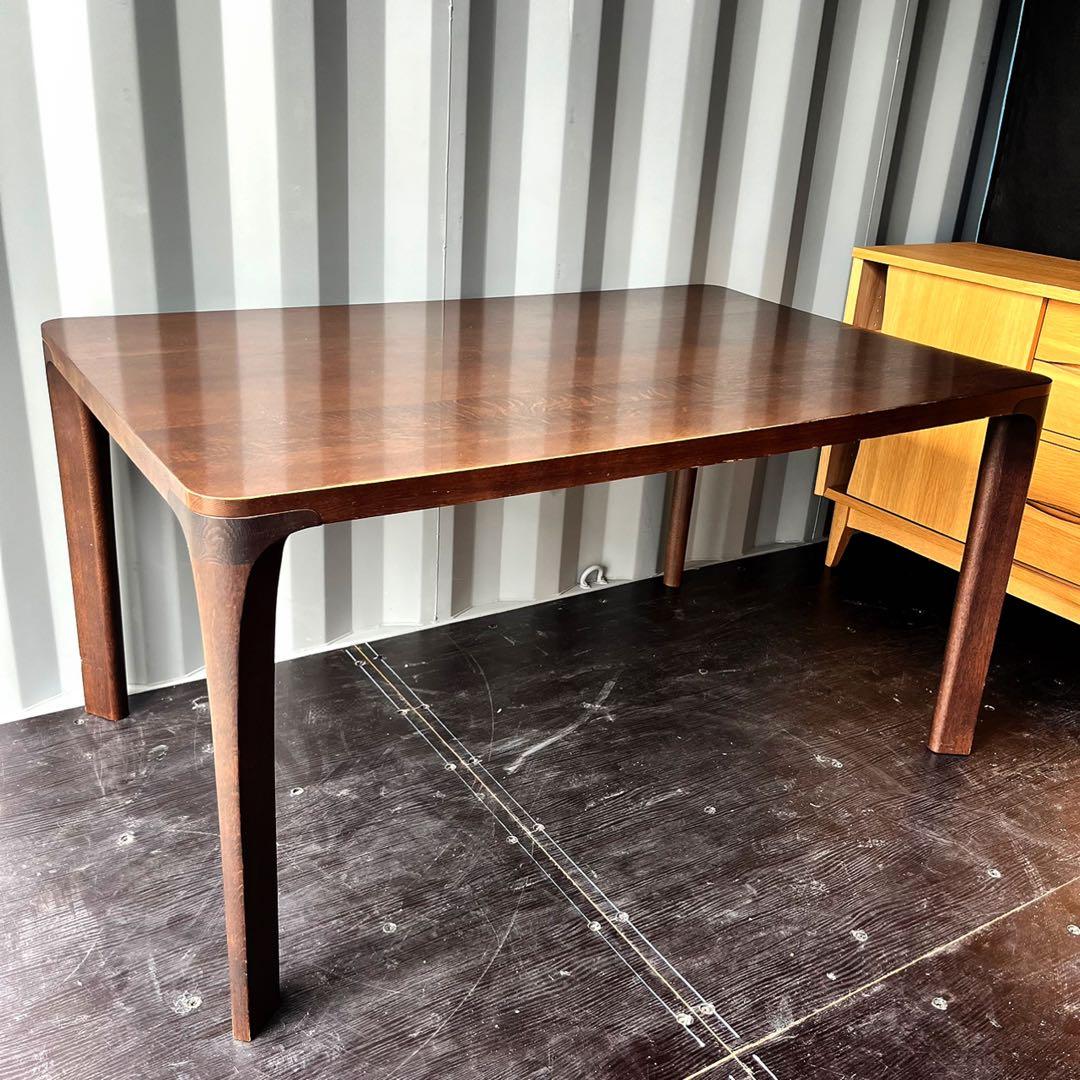 取付無料！カリモク家具 北欧風天然無垢材 おしゃれアンティークダイニングテーブル