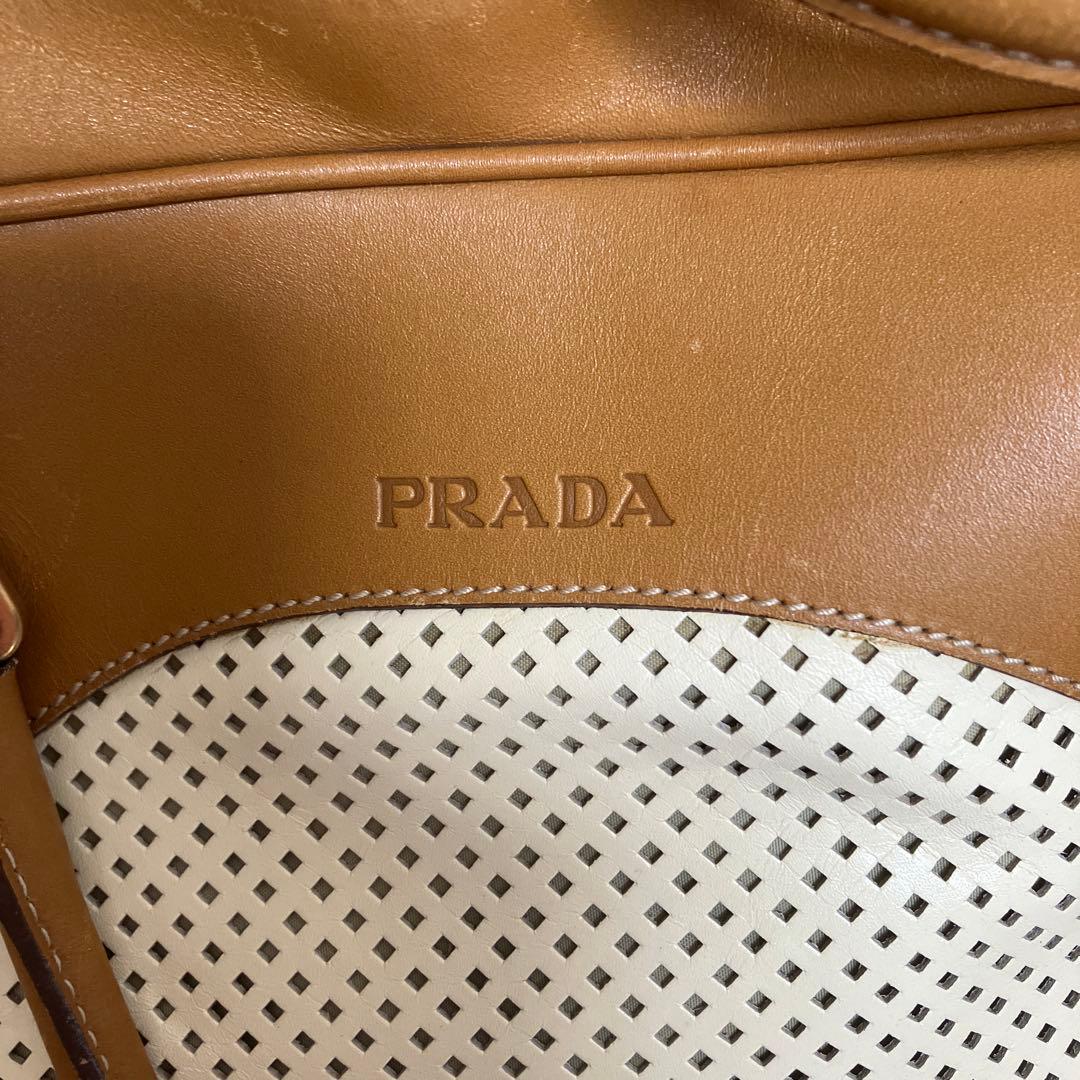 PRADA ショルダーバッグ ベージュ/キャメル