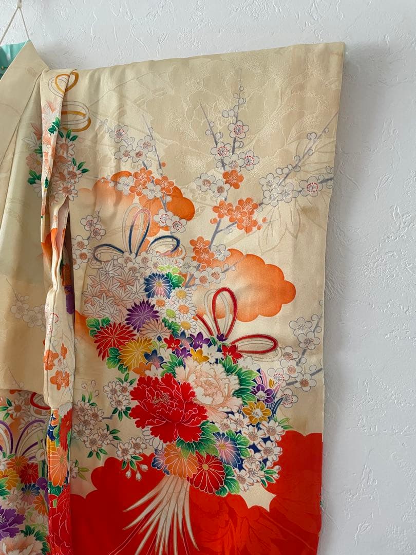 七五三　３歳　正絹お着物セット　正絹被布コーデ