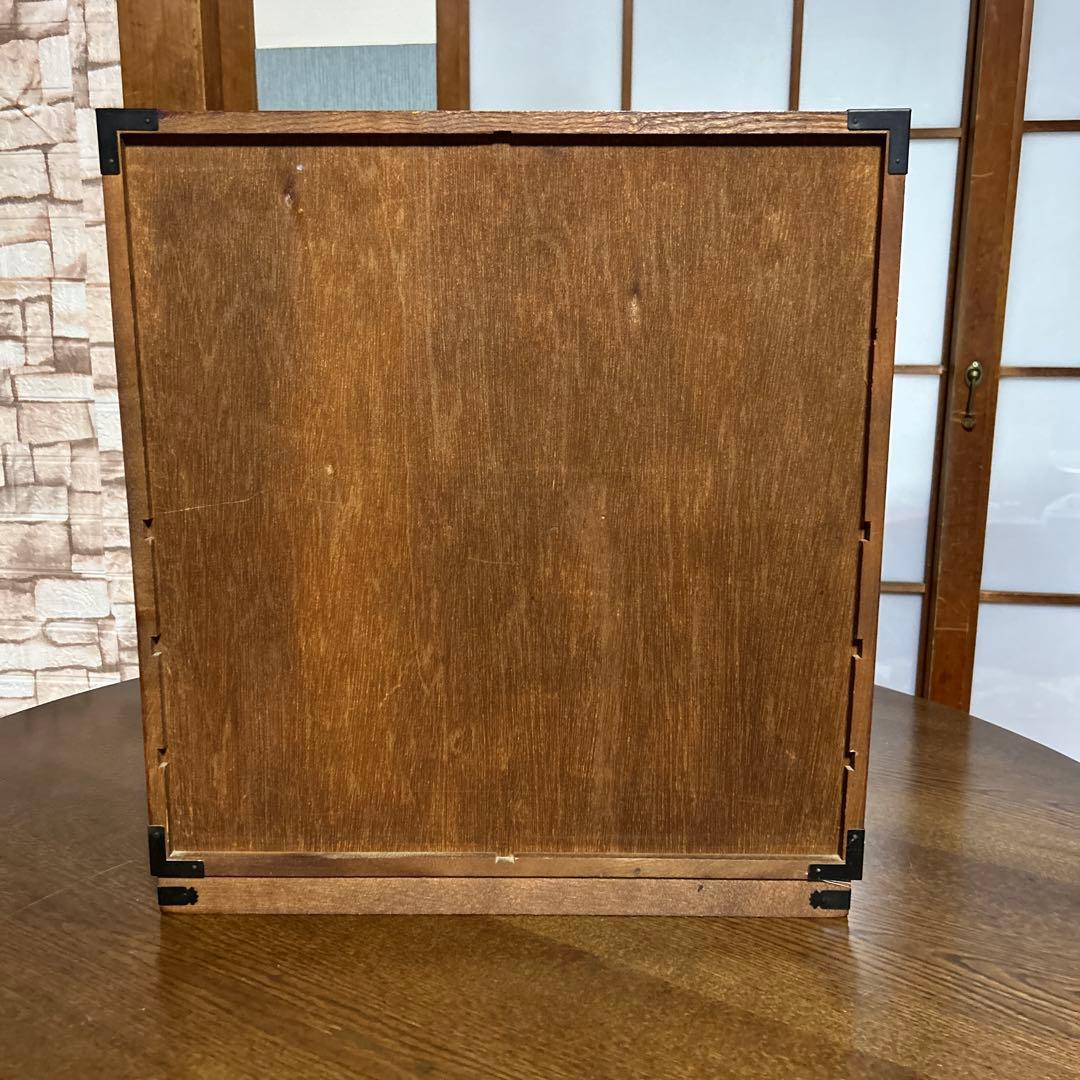 【アンティーク】民芸調水屋　茶箪笥　小箪笥　金具付　和キャビネット