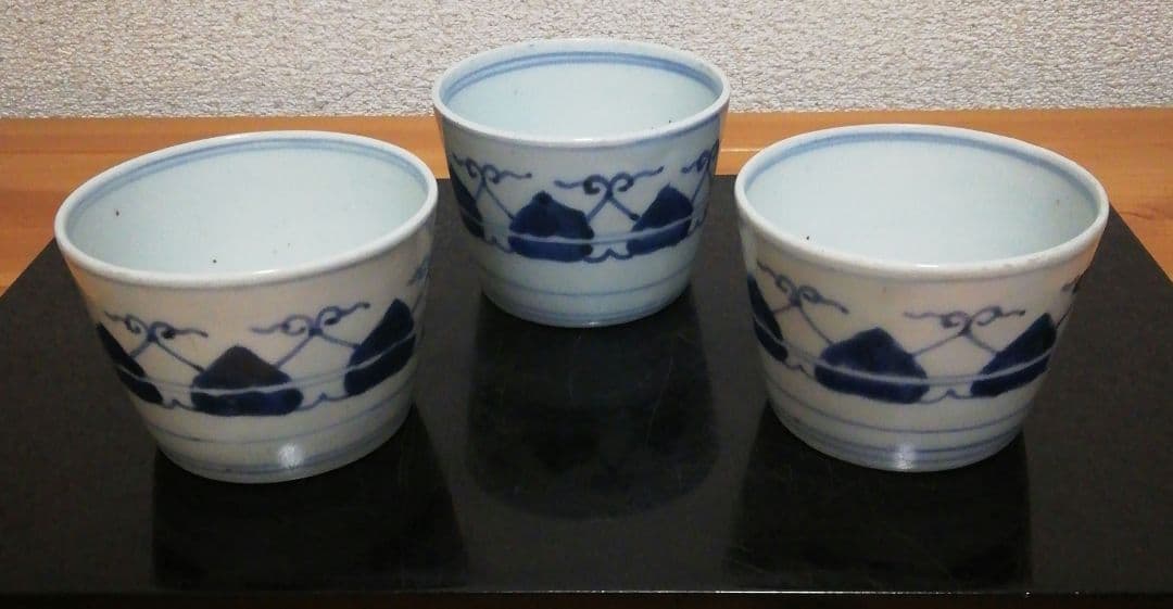 古伊万里　蕎麦猪口　三客　食器