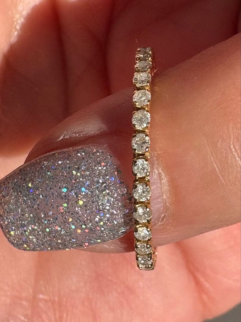 k18ゴールド✨ダイヤ0.45ct✨フルエタニティリング14号❣️