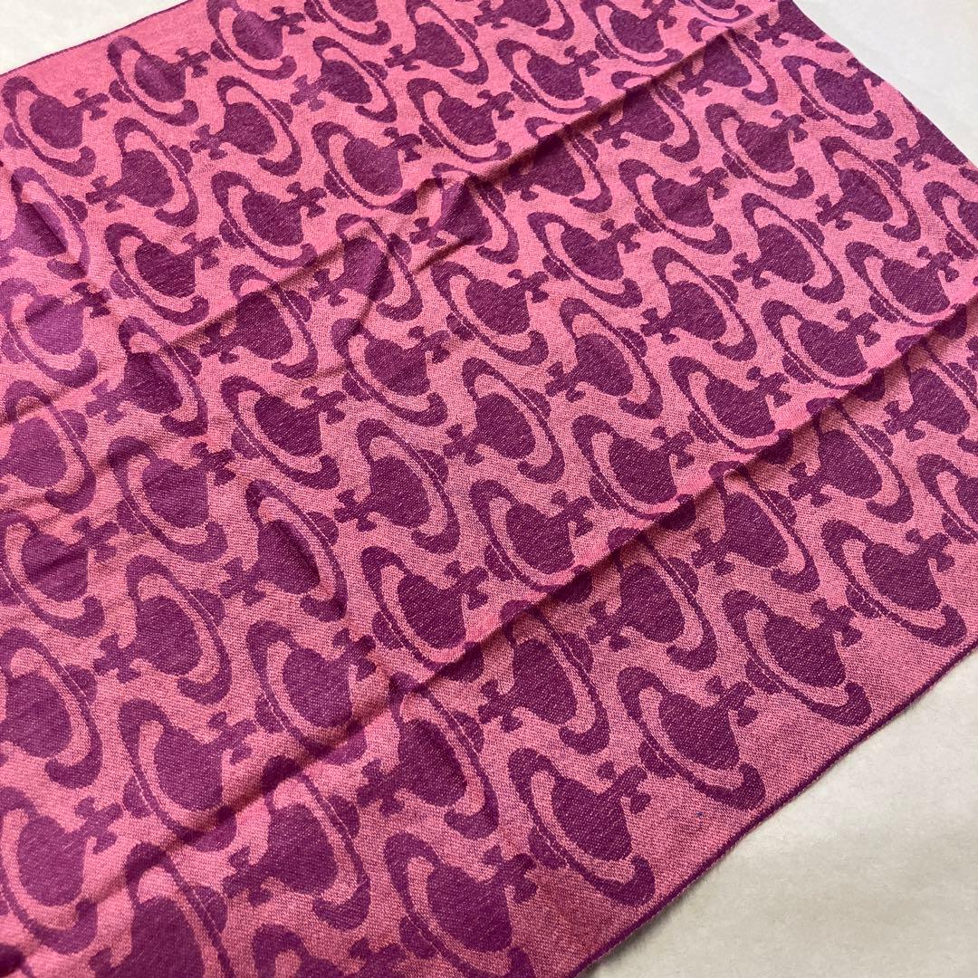 vivienne westwood オーブ総柄　ストール　薄手マフラー　ピンク