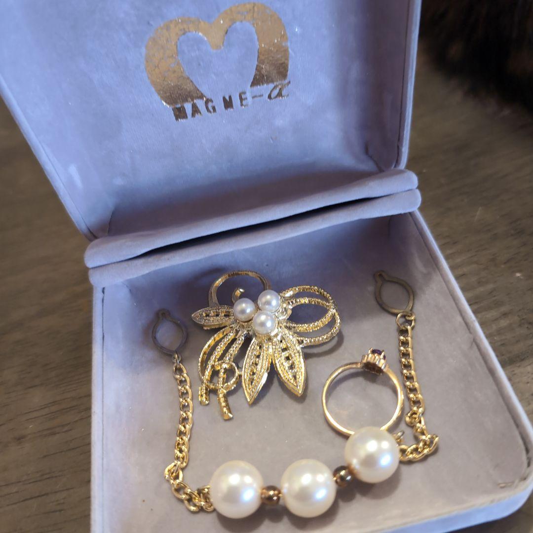 MAGNET 花モチーフ ブローチ・リングセット