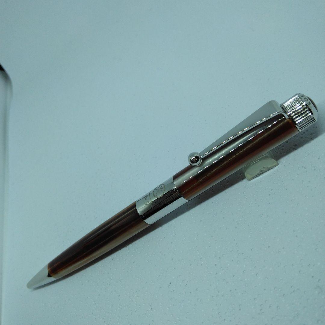 希少　ROMEONo.3 R222　マーブルブラウン　ボールペン