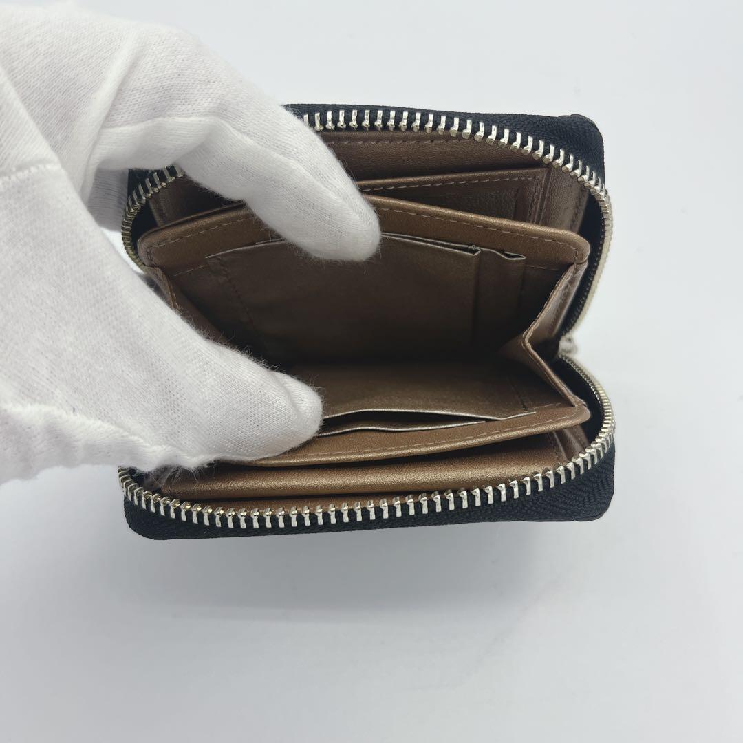 新品未使用　コッコクリスターロ 二つ折り財布 ラウンドファスナー クロコダイル