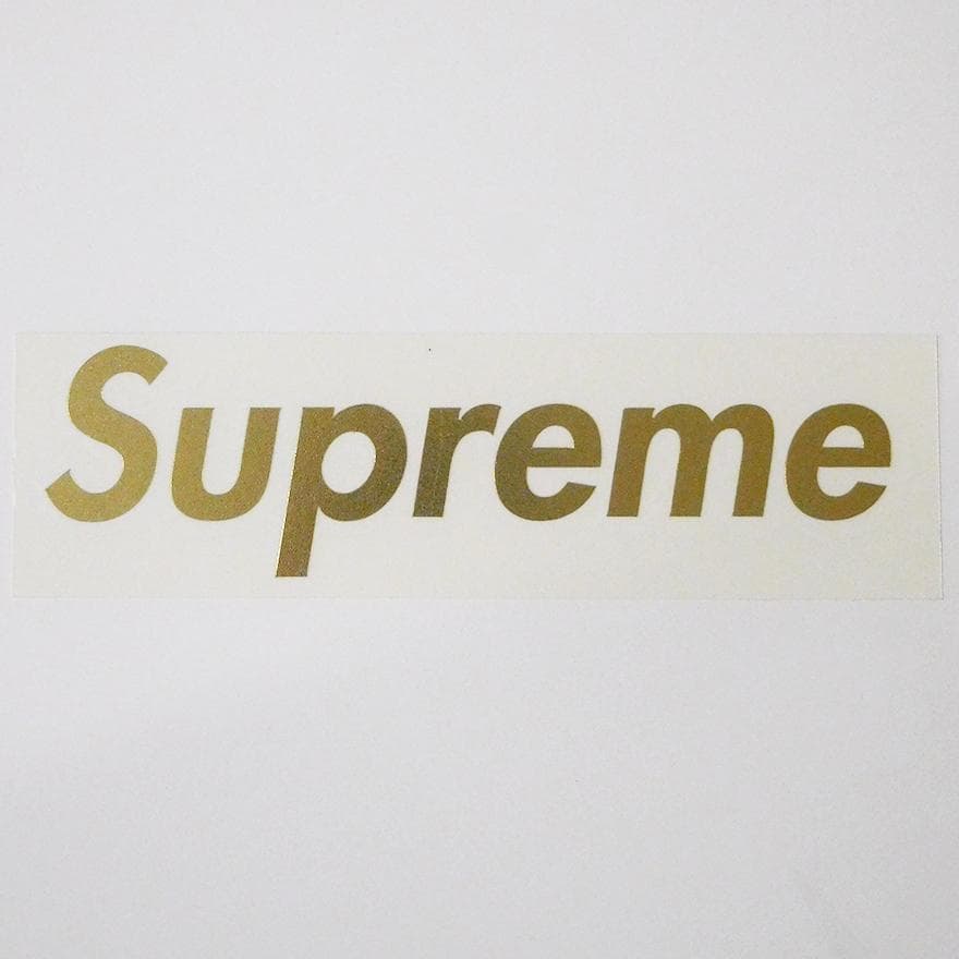 Supreme ダイカット ボックスロゴ ステッカー ゴールド