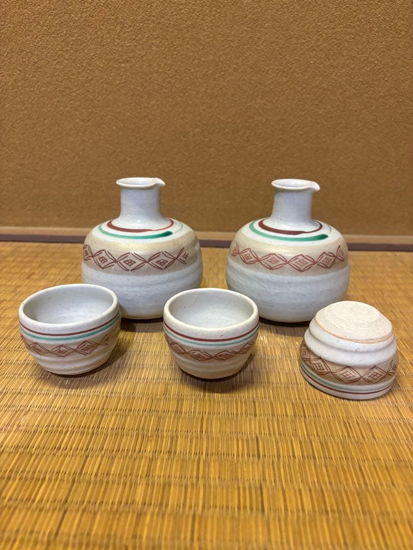 人間国宝　三代徳田八十吉　(正彦) 酒器セット　九谷焼