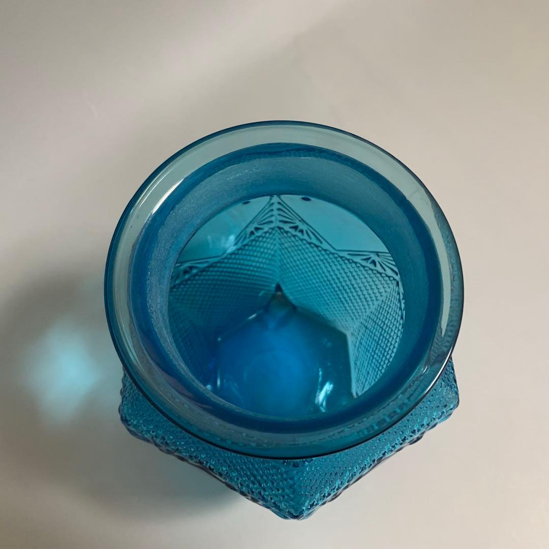 プレスガラスの菓子瓶　あめや瓶　飴屋瓶