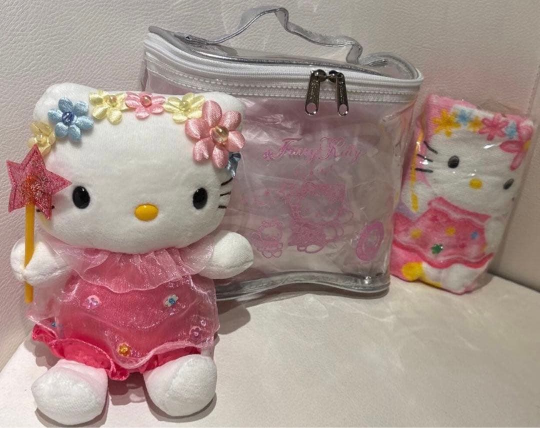 サンリオ　キティ　フェアリー　キティ ハナ　ぬいぐるみ　タオル　ポーチ3点セット