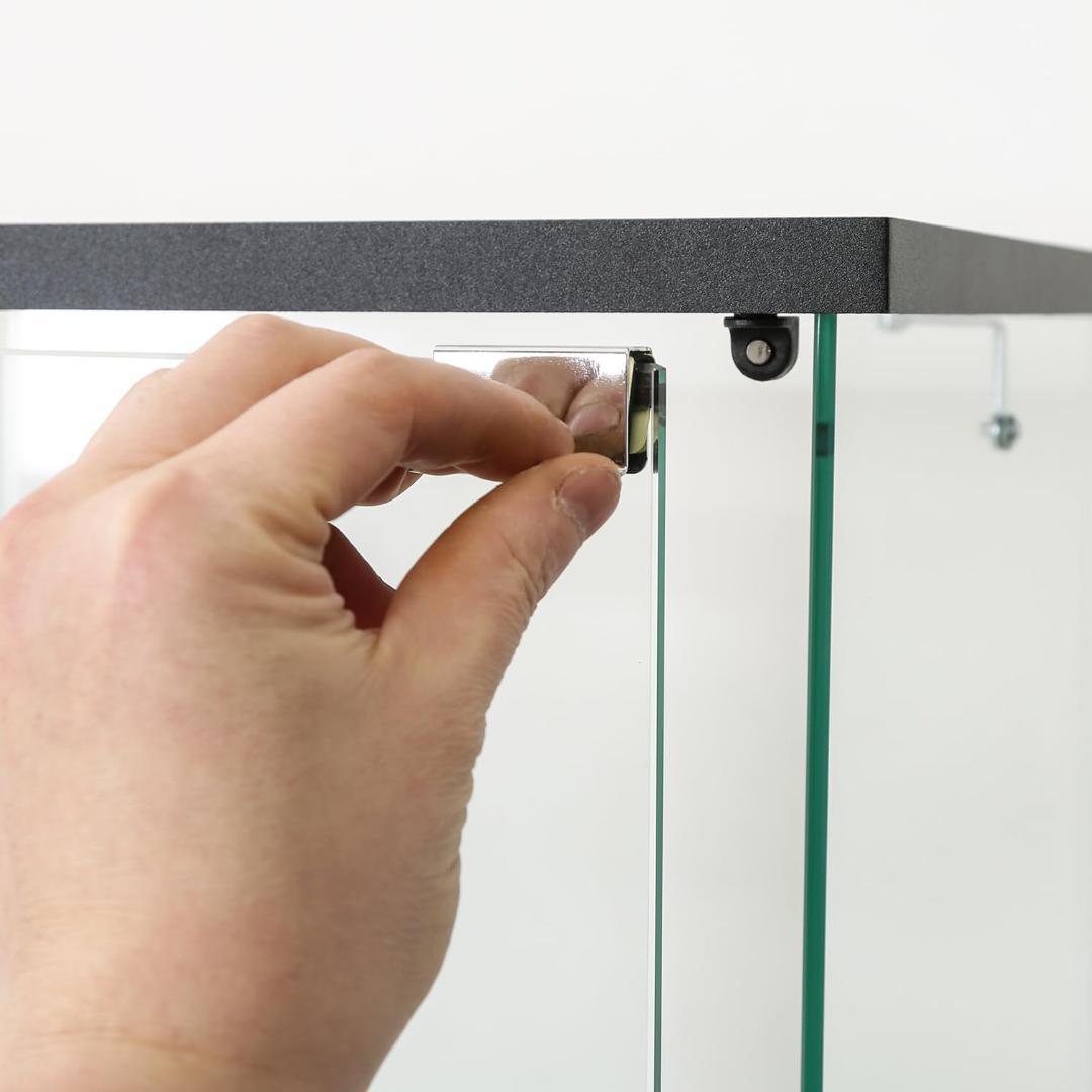 不二貿易 コレクションケース フィギュアケース 4段ブラック クリア 98880