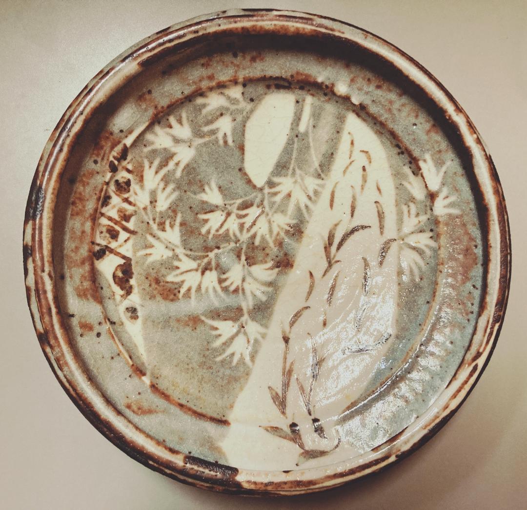 鼠志野 鉢 道正造 / 山崎道正 共箱・共布