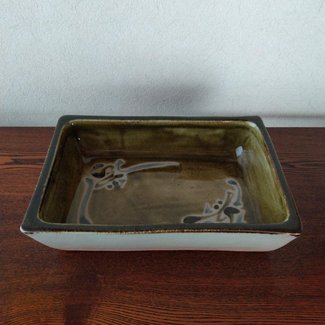 l_wap　河井創太　飴釉抜蝋文鉢　桐共箱　栞付