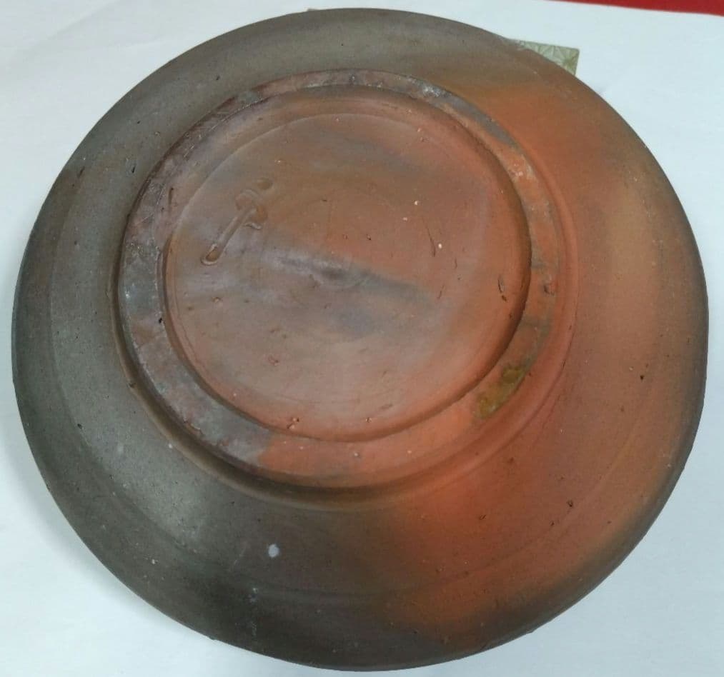 備前焼の大きな菓子器 西川政美 菓子皿 大鉢 箱無