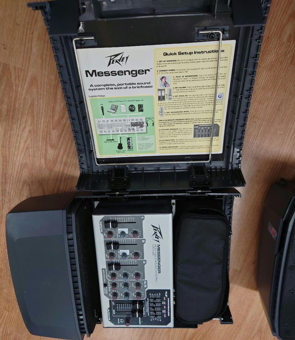 ■■【ケース・電源・ケーブル付】PEAVEY M100 ポータブルPAシステム