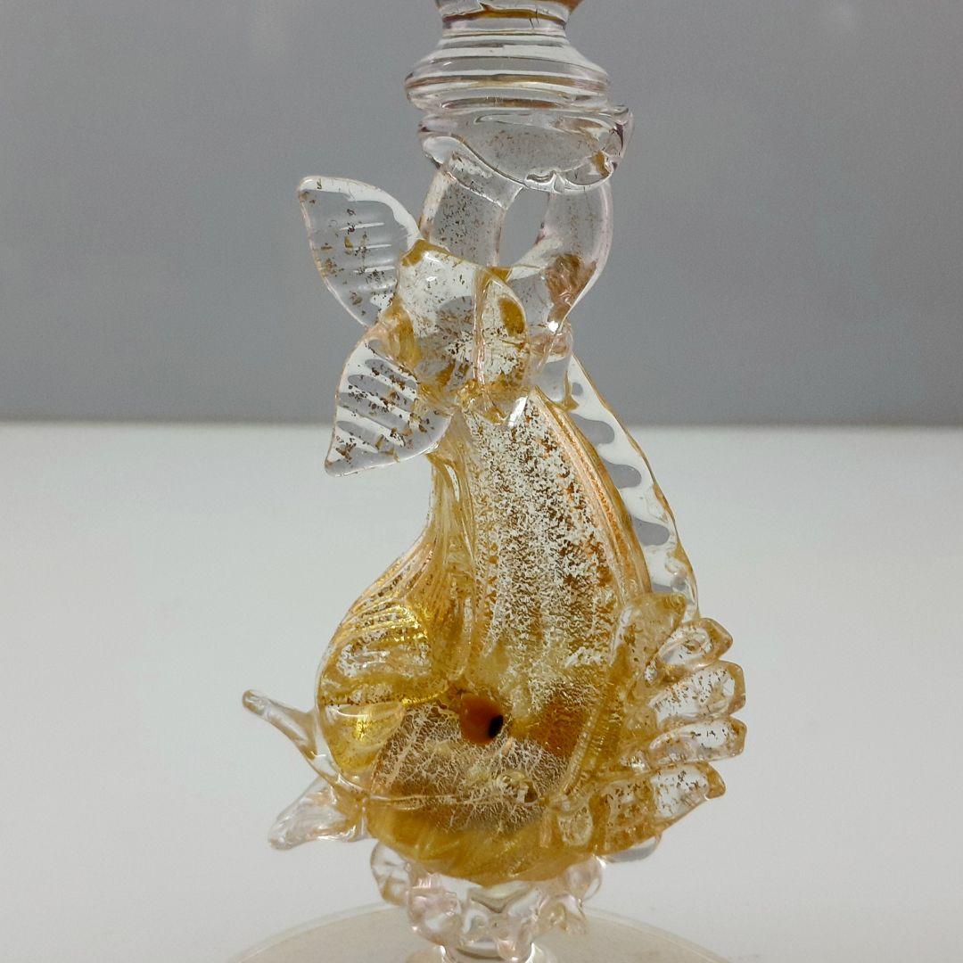MURANO ムラノ ミルフィオリ 金彩 ドルフィン モチーフ グラス
