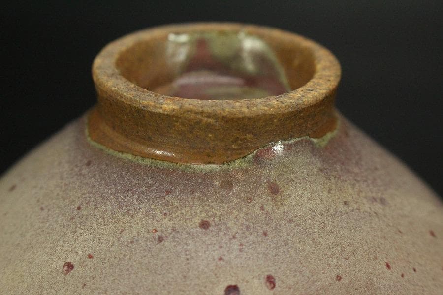 中国美術 鈞窯 斑紫釉 碗 φ14cm 茶道具伝来(LC253)