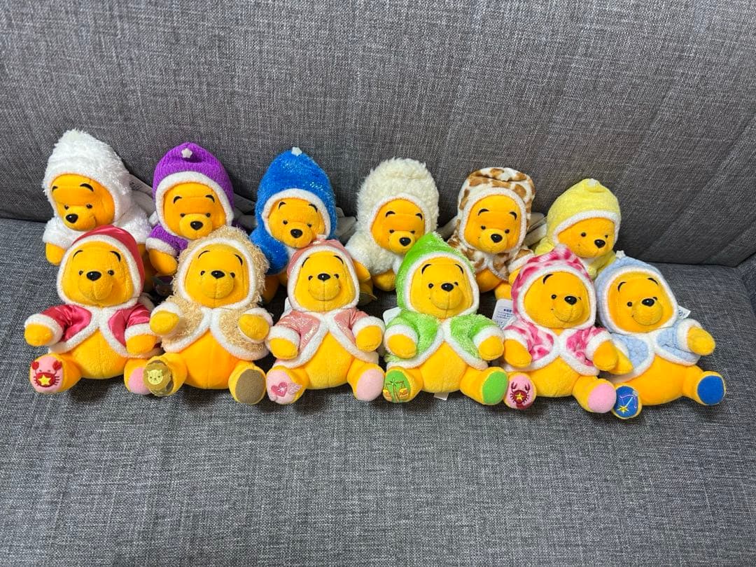 激レア！　くまのプーさん　12星座ぬいぐるみまとめ売り　ディズニーストア　タグ