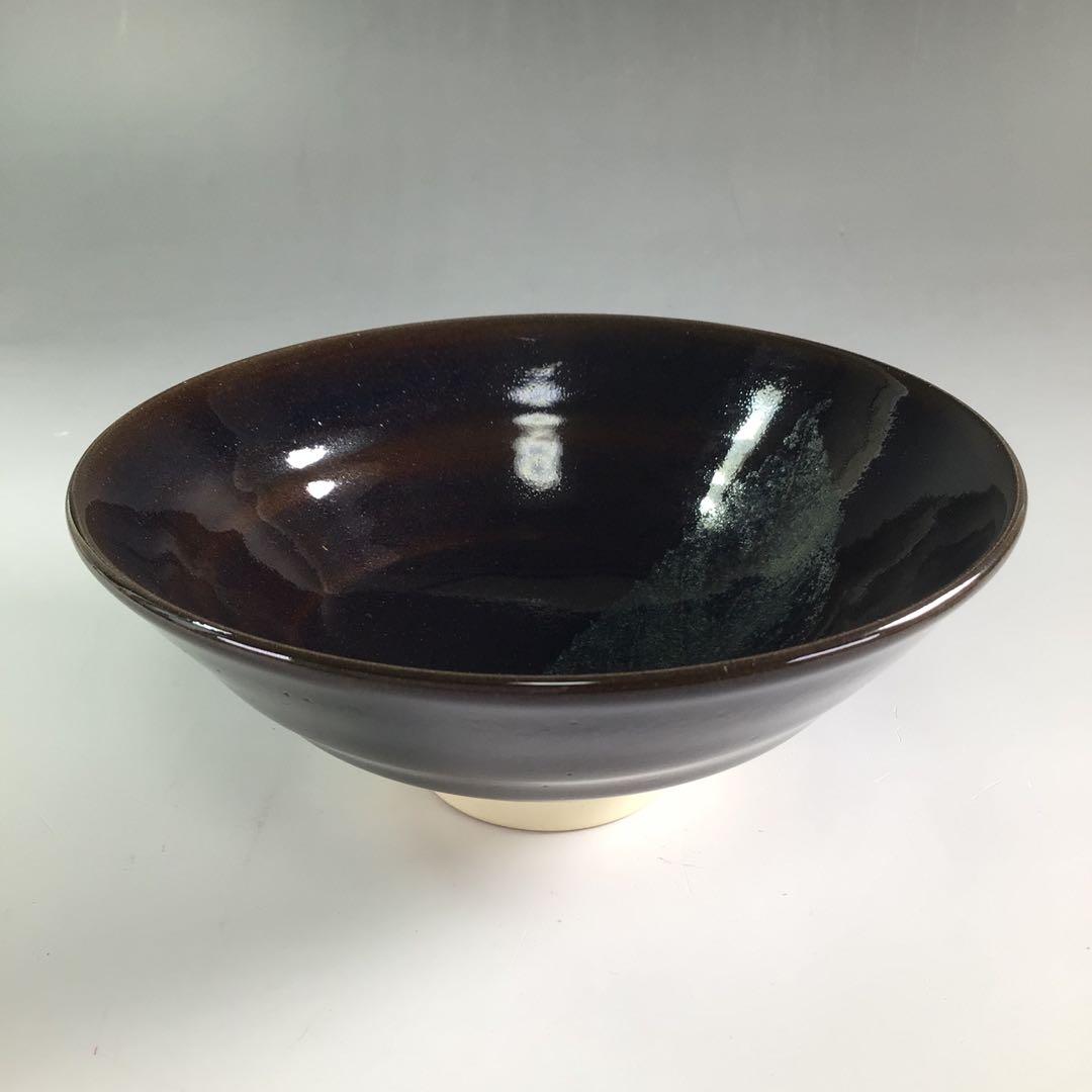 Ｒ５４７　茶碗　『京焼』『土渕善丕氐造』『木の葉天目茶碗』　抹茶碗　共箱　茶道具