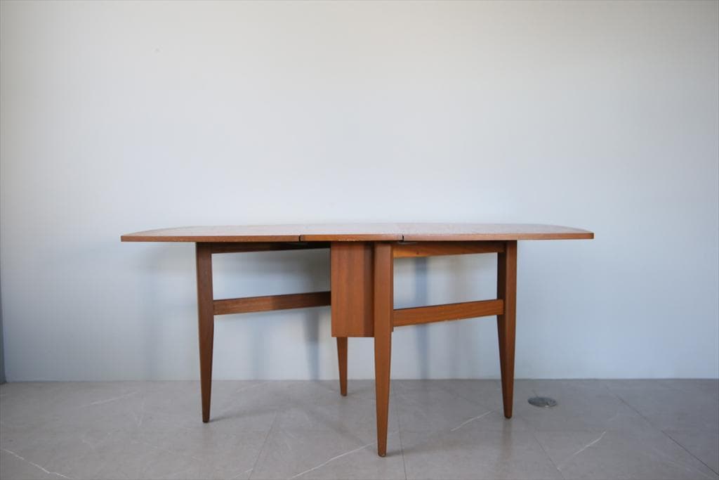 英国アンティーク木製ゲートレッグテーブル/ダイニング机バタフライ(91-91)