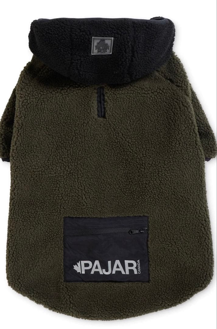 PAJAR 犬用フード付きコート オリーブグリーン