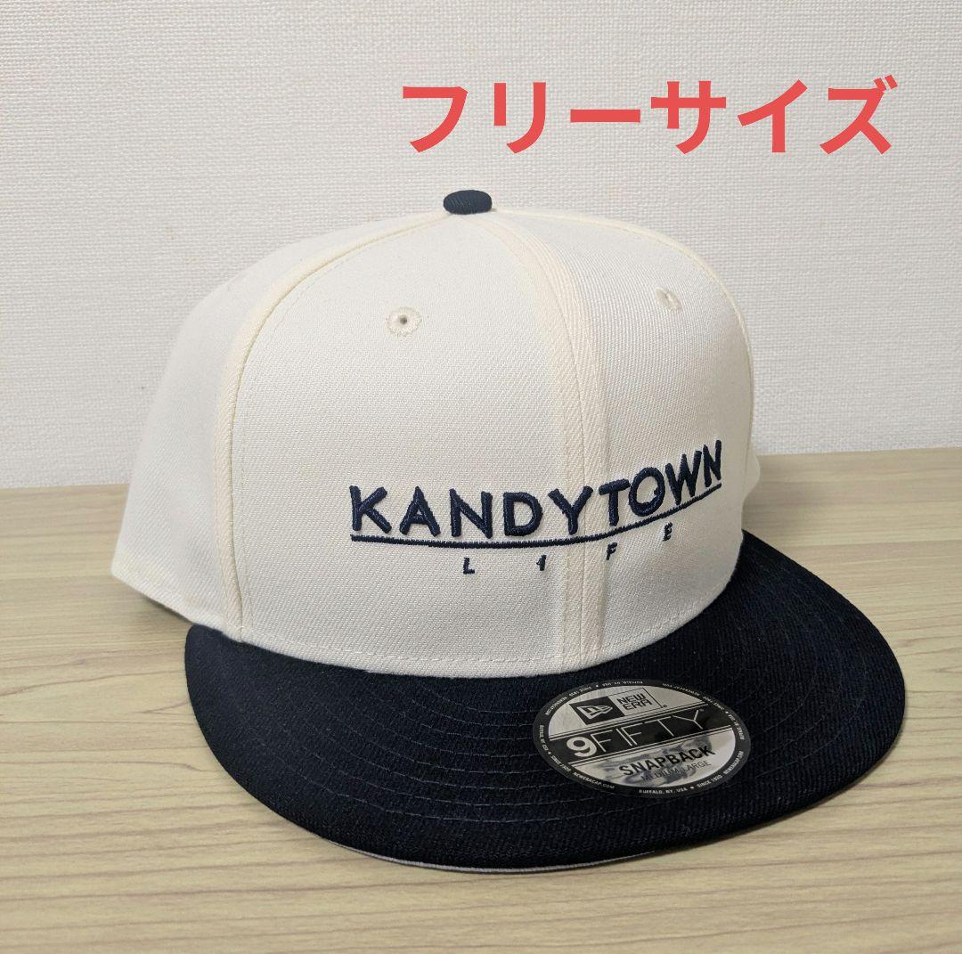 KANDYTOWN ベースボールキャップ ホワイト/ネイビー