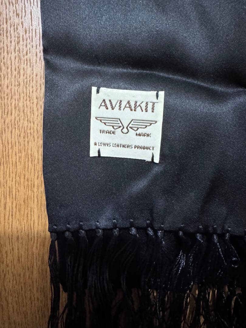 Lewis Leathers AVIAKIT シルクスカーフ（ブラック）