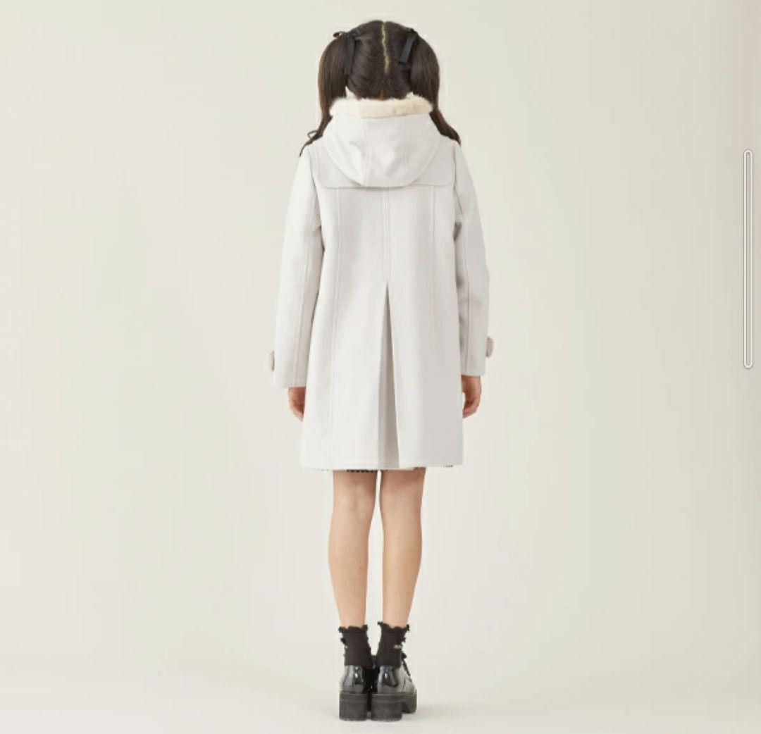 美品 mezzo piano 160 フェイクファー ダッフルコート ウール