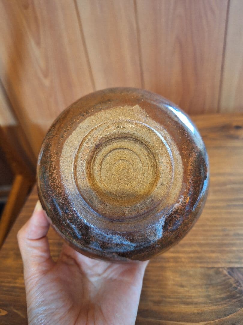 天目茶碗　赤茶　 抹茶碗　茶道具　お碗　飴釉　陶器　器　茶器　茶道　作家不明